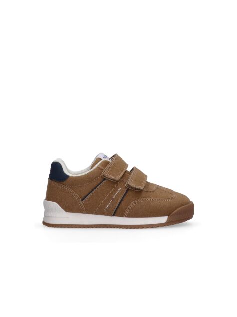Brown Low Cut Velcro Sneaker  Kids Unisex