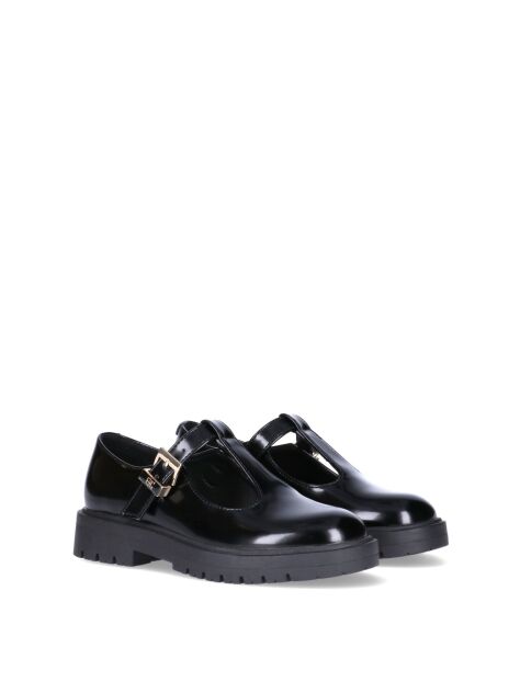 Black Block Heel Low Cut Shoes  Girls
