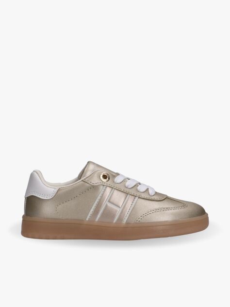 Gold Tonal Flag Sneakers  Girls