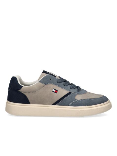 Multi Contrast Heel Lace Up Sneakers  Kids Unisex