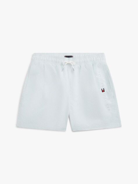 Blue Original Ithaca Stripe Mid Length Swim Shorts  Boys