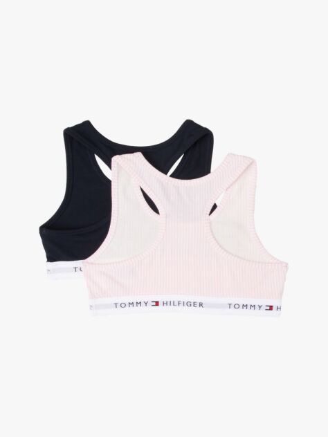Multi 2-Pack Signature Print Racerback Unpadded Bralettes  Girls