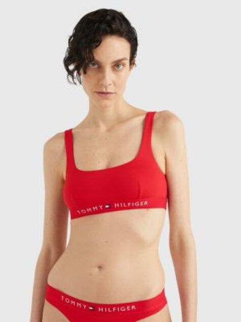 Red Original Logo Underband Bikini Bralette  Women