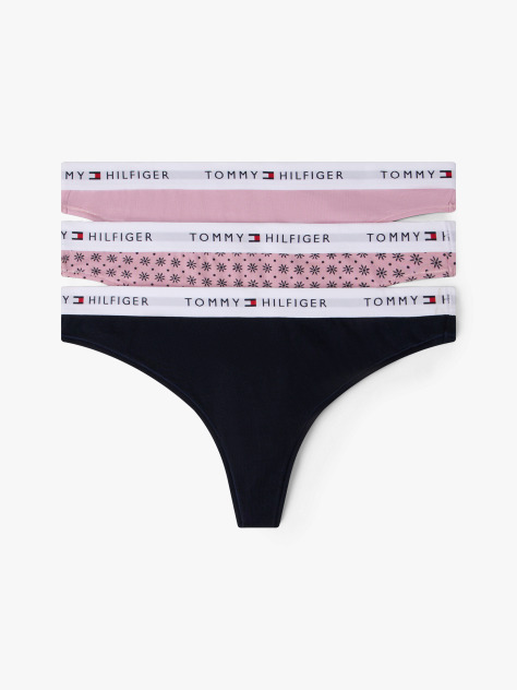 Multi 3-Pack Logo Waistband Thongs  Women