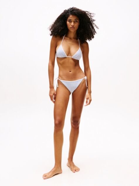 Multi Ribbed Texture Triangle Bikini Top  Women