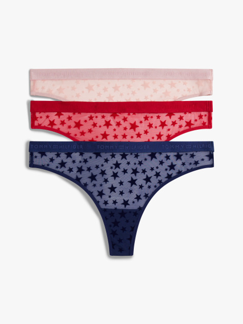 Multi 3-Pack Essential Mesh Thongs Gift Box  Women