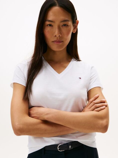 White Heritage V-Neck T-Shirt  Women