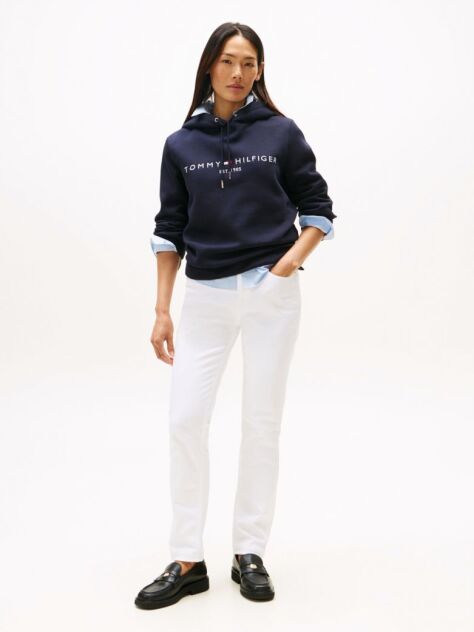 Blue Essential Hoodie With Logo  Women