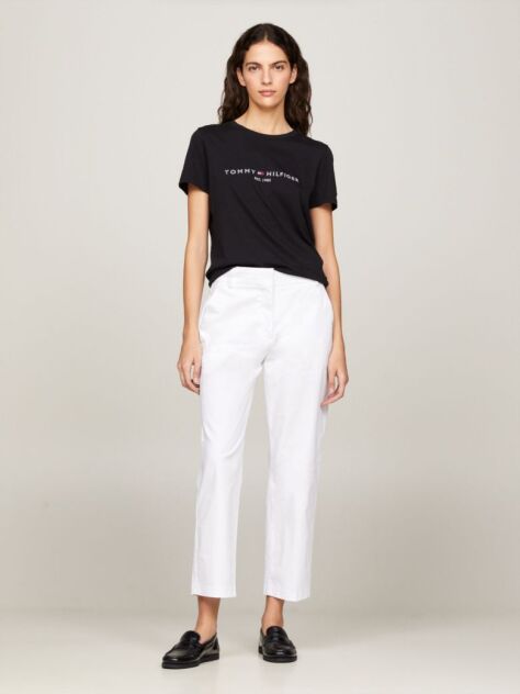 Black ORGANIC COTTON T-SHIRT AND LOGO  Women