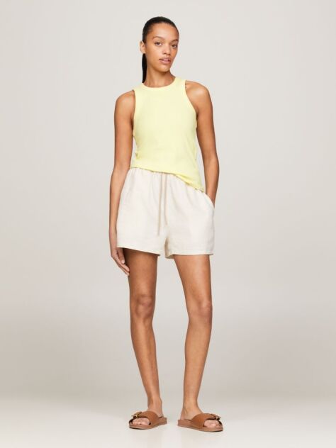 Yellow RIB TANK TOP SLIM  Women