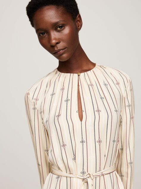 Multi Gathered Fit And Flare Mini Dress  Women