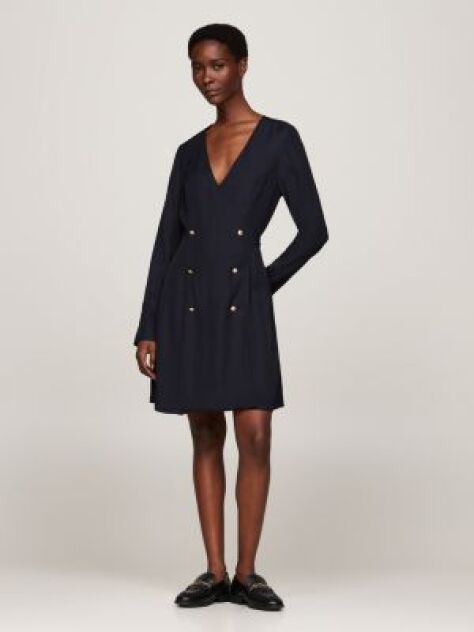 Multi Double Breasted Wrap Mini Dress  Women