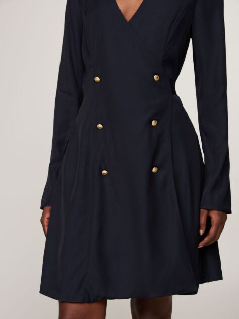 Multi Double Breasted Wrap Mini Dress  Women