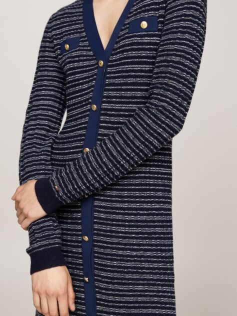 Multi V-Neck Slim Bodycon Midi Jumper Dress  Women