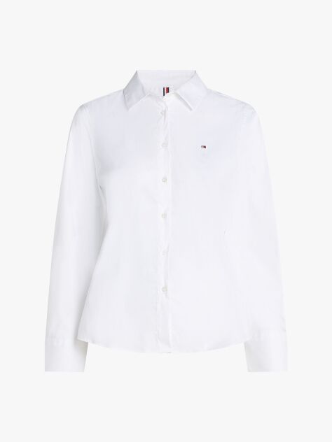 White Regular Fit Poplin Shirt  Women
