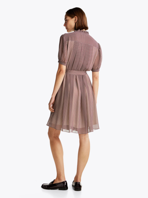 Multi Print Pleated Fit And Flare Dress  Women