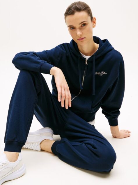 Blue Logo Zip-Thru Hoody  Women