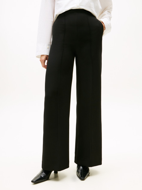 Black Relaxed Wide Leg Trousers  Women