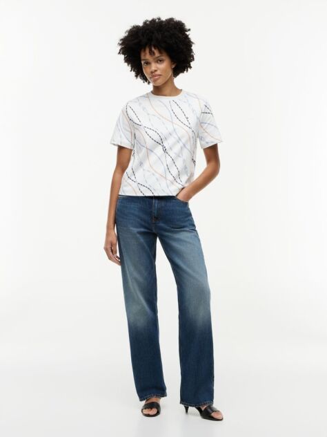 Multi Interlock Knit Boxy T-Shirt  Women