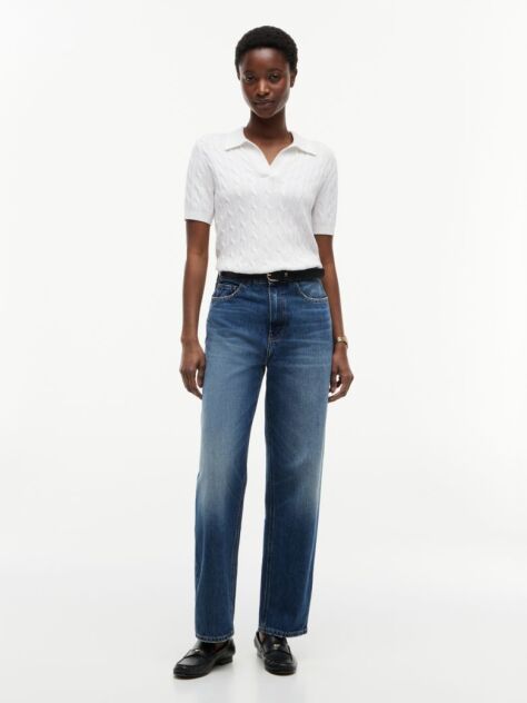 Blue Flag Horsebit Regular Tapered Ankle Jeans  Women