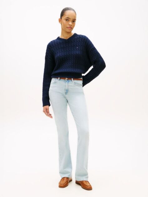 Blue Faded Mid Rise Bootcut Jeans  Women