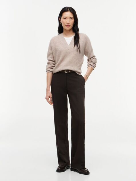 Beige Pure Wool V-Neck Jumper  Women