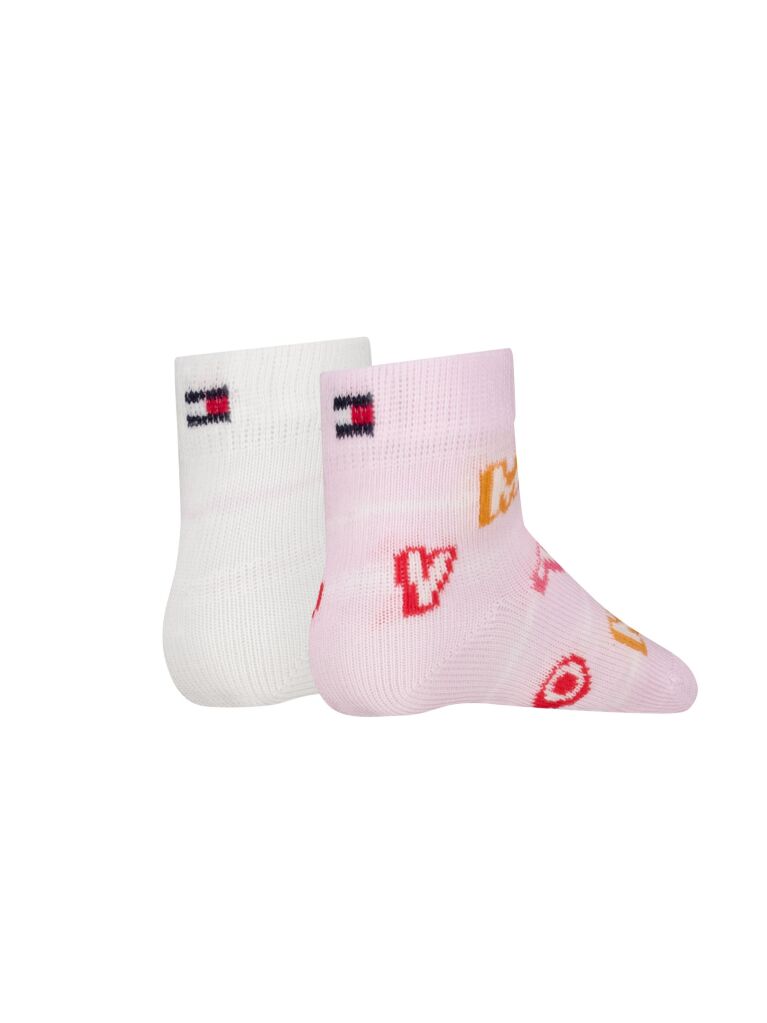 Pink Kids' 2-Pack Stripe Ankle Socks  Newborn