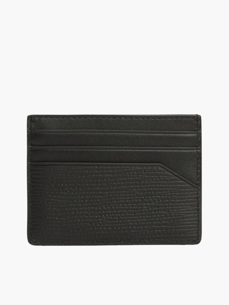 Black TH Business Leather Card Holder  Men
