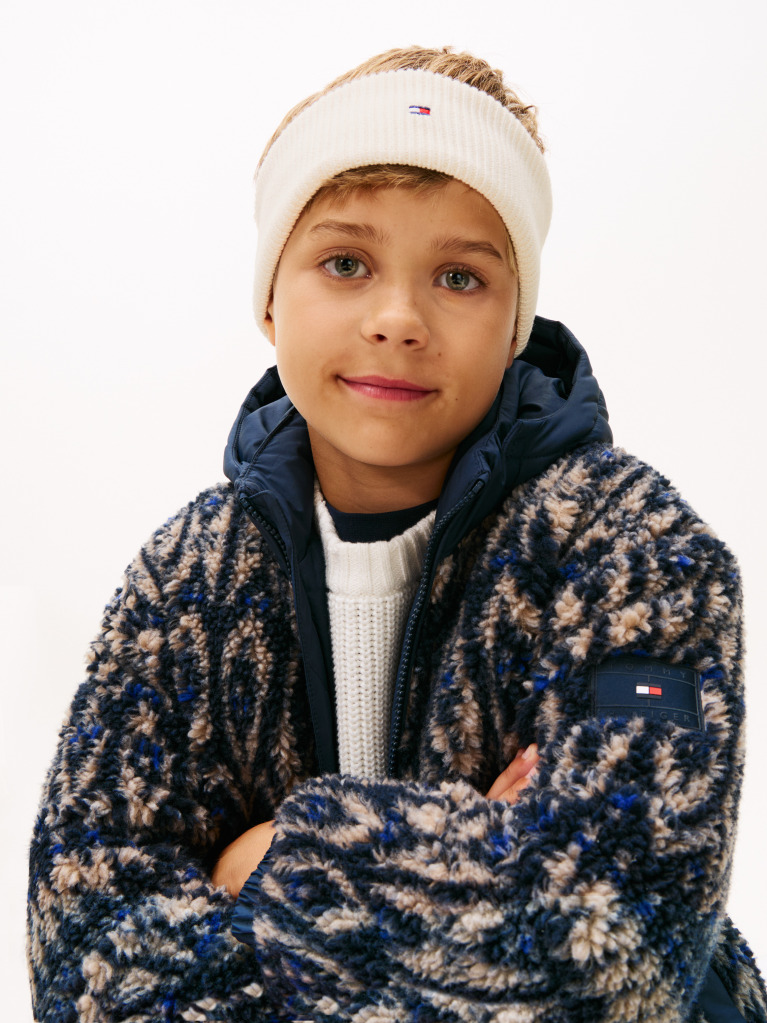 White Essential Kids' Twist Flag Headband  Kids Unisex