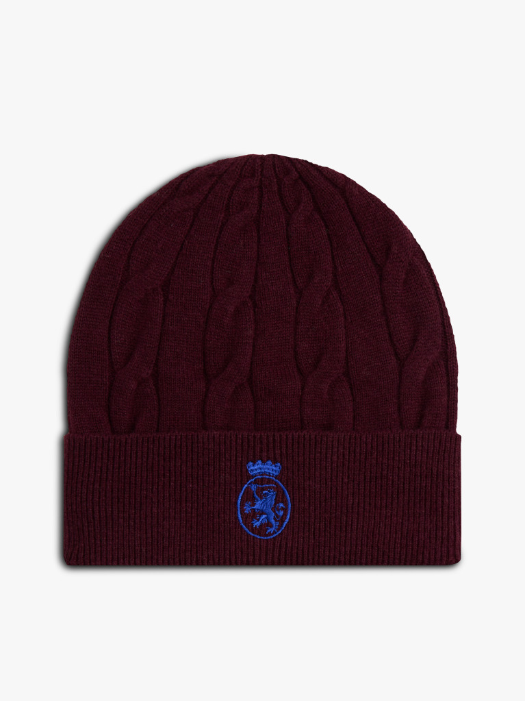 Red TH Crest Knit Beanie  Kids Unisex