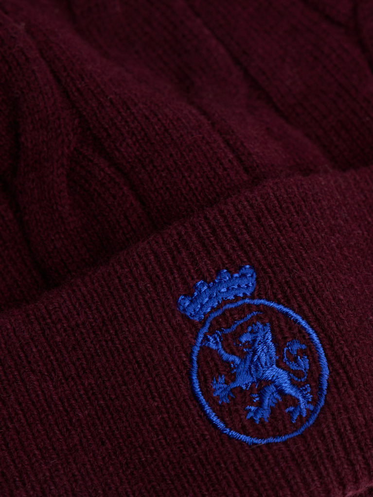 Red TH Crest Knit Beanie  Kids Unisex