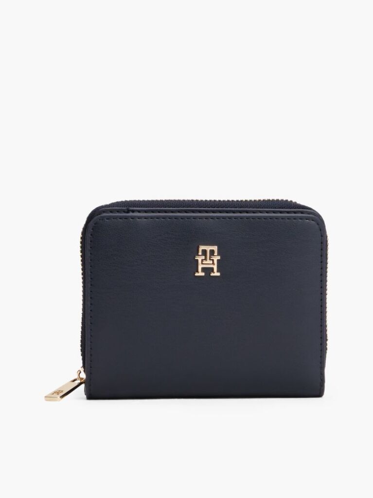 Blue TH Monogram Zip-Around Flap Wallet  Women