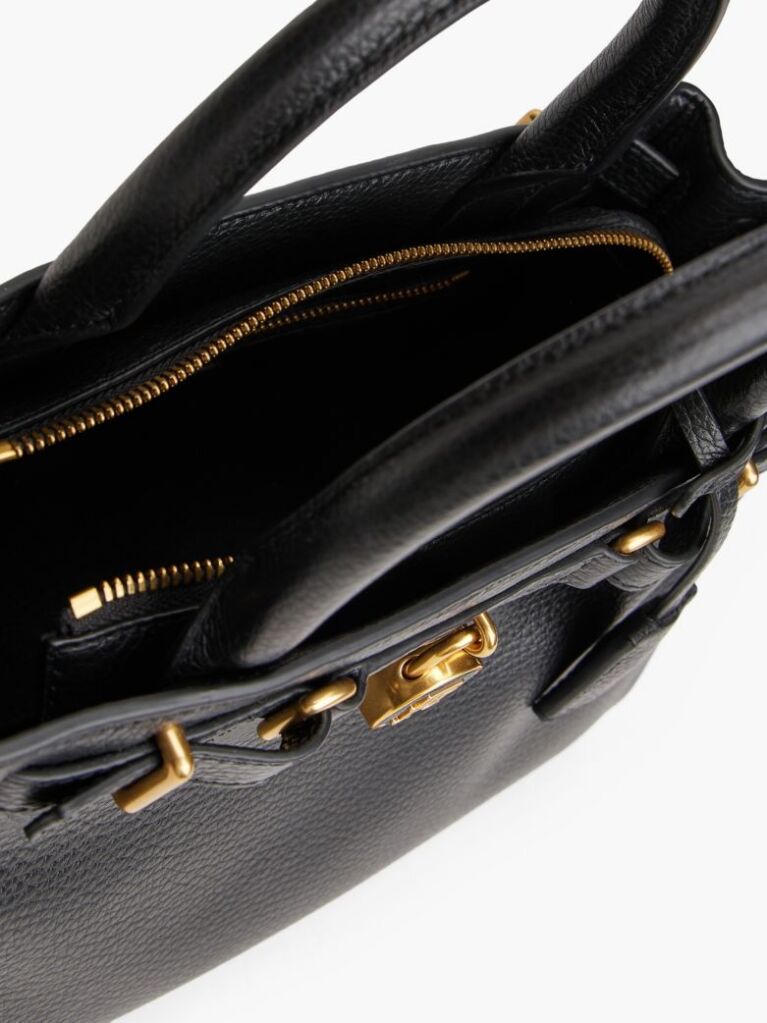 Black The American Icon Leather Crossbody Tote Bag  Women