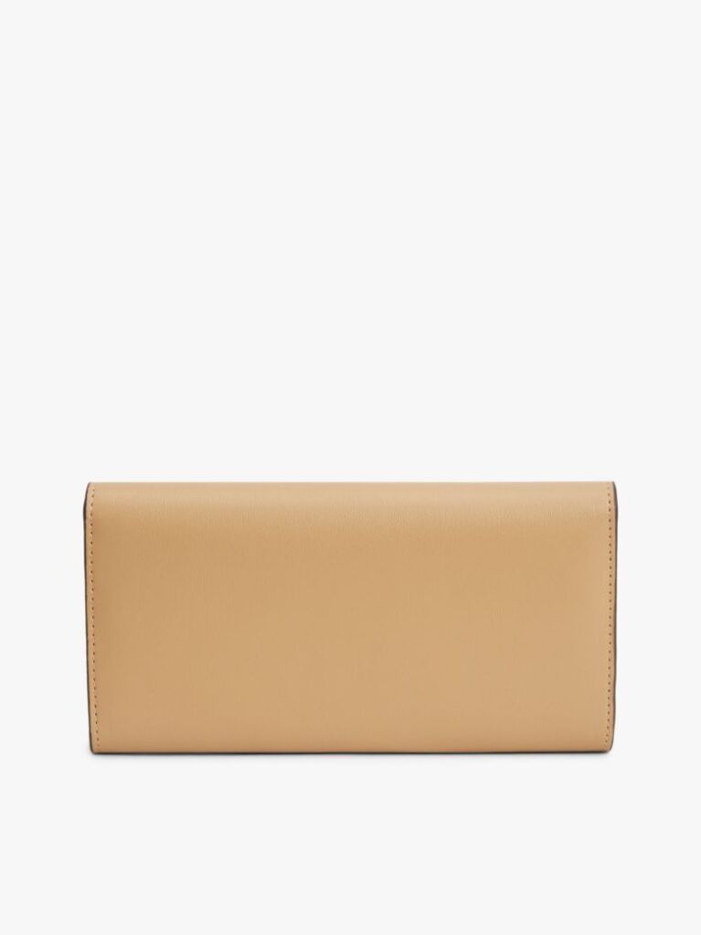 Beige Modern TH Monogram Turn Lock Wallet  Women