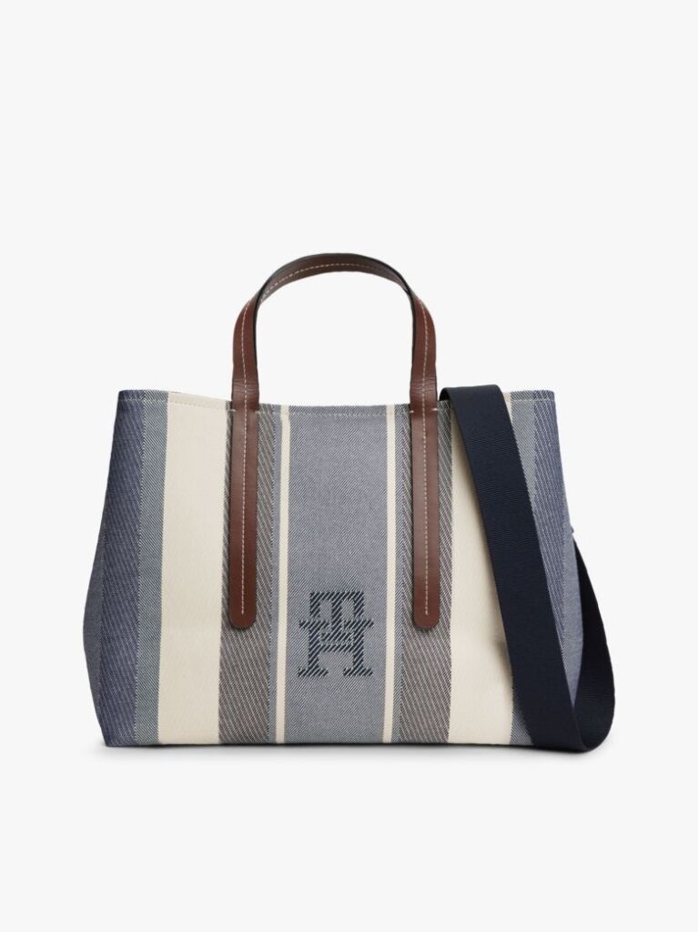 Blue City TH Monogram Jacquard Satchel  Women
