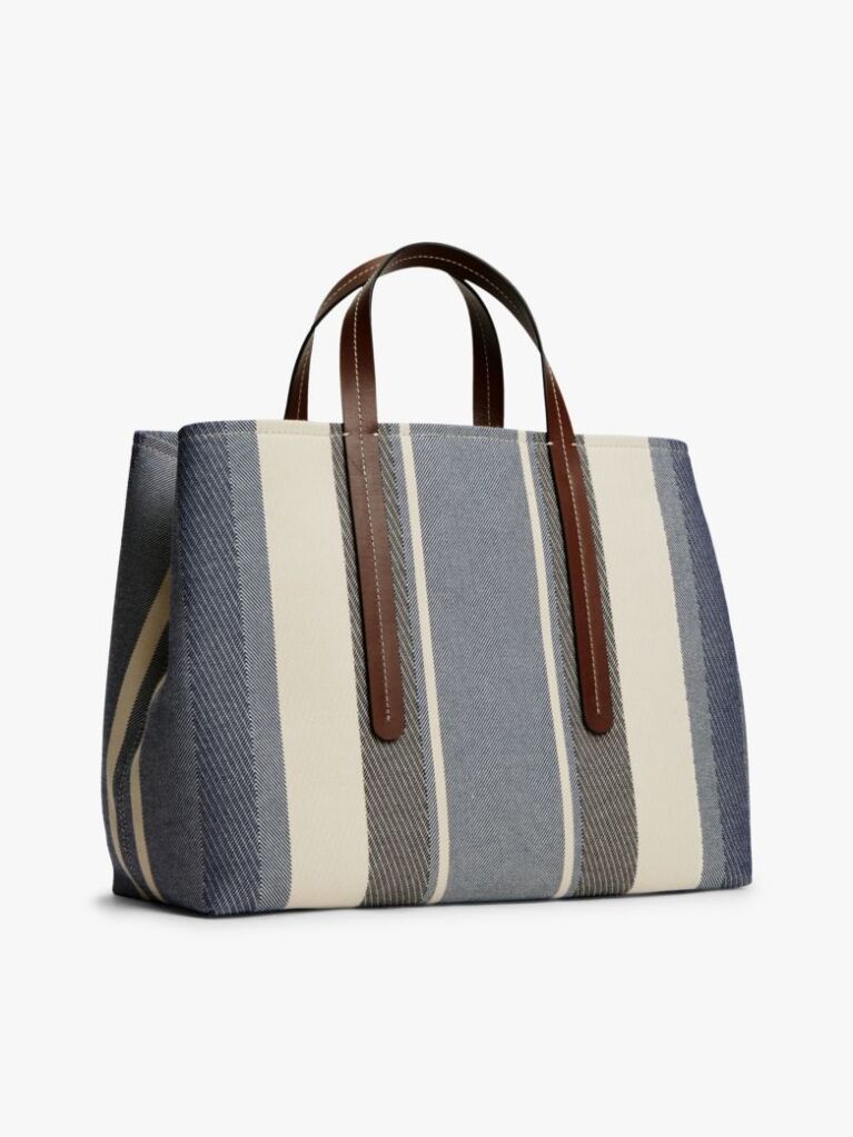 Blue City TH Monogram Jacquard Satchel  Women
