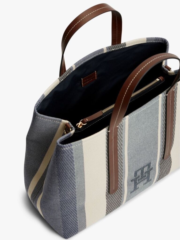Blue City TH Monogram Jacquard Satchel  Women