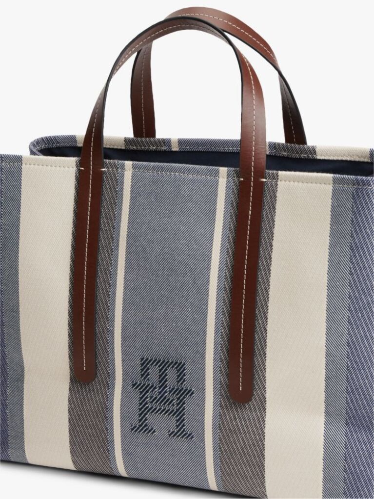 Blue City TH Monogram Jacquard Satchel  Women