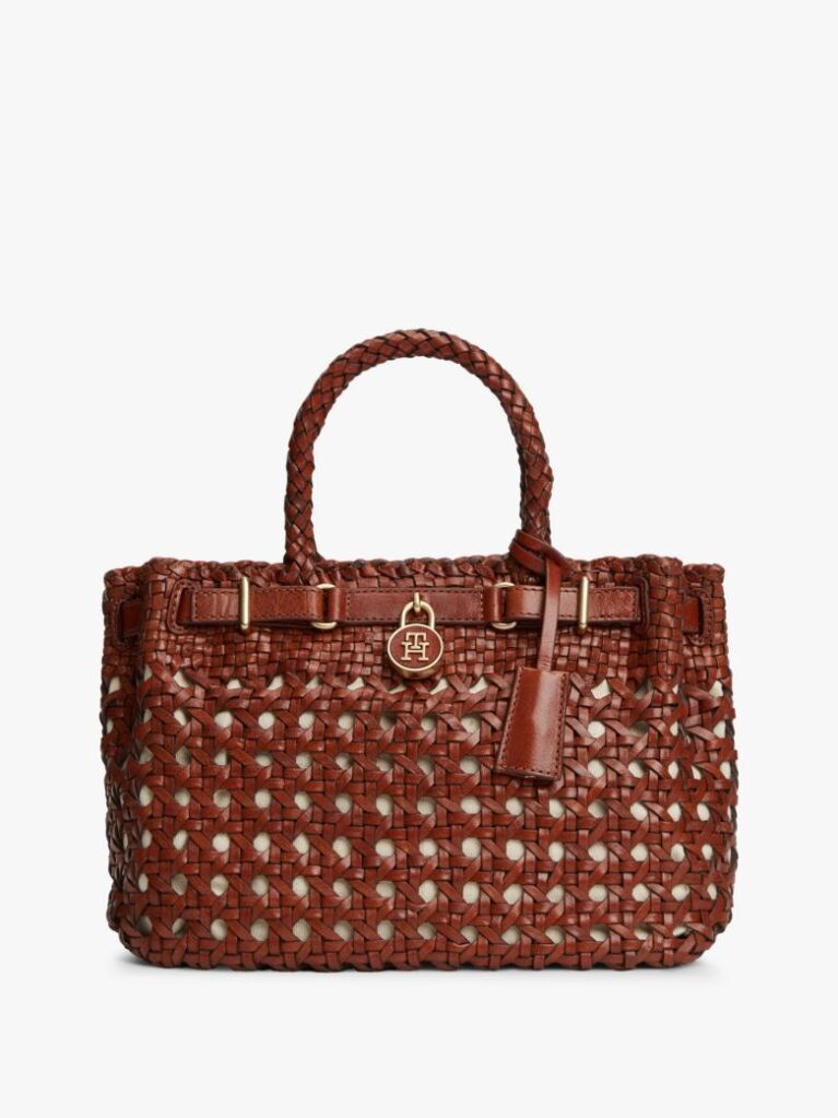 Brown The American Icon Braided Leather Tote Bag  Women