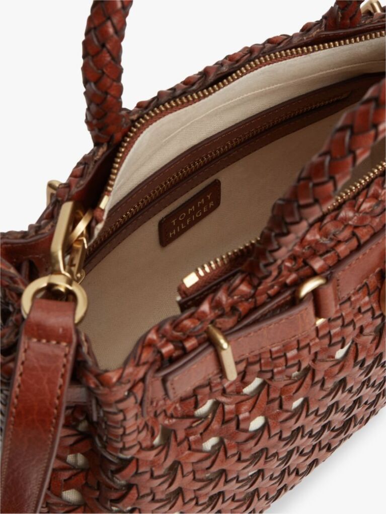 Brown The American Icon Braided Leather Tote Bag  Women