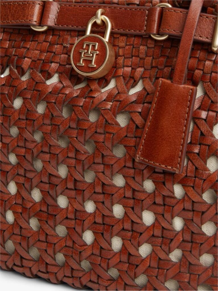 Brown The American Icon Braided Leather Tote Bag  Women