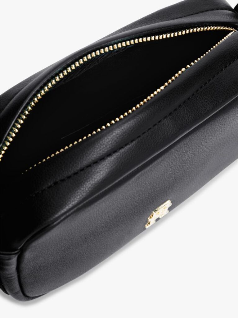Black Logo Tape Crossbody Camera Bag  Women
