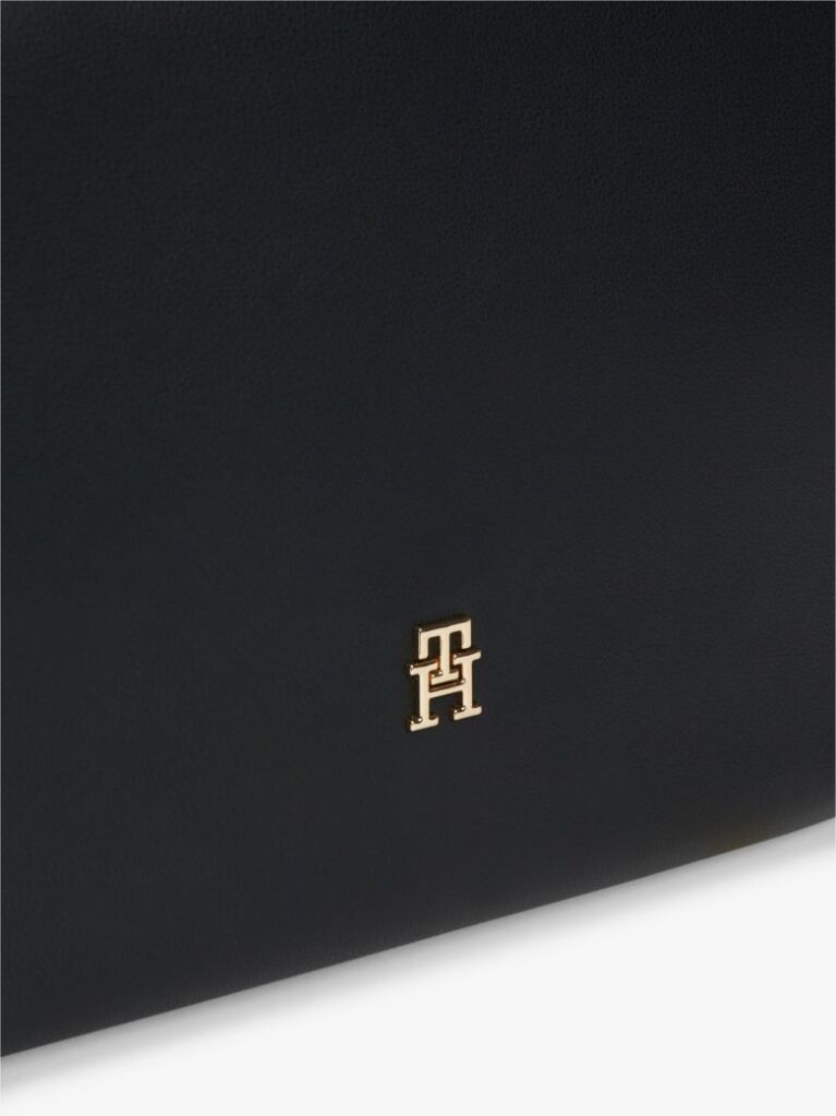 Black Hilfiger Icon Logo Tape Tote Bag  Women