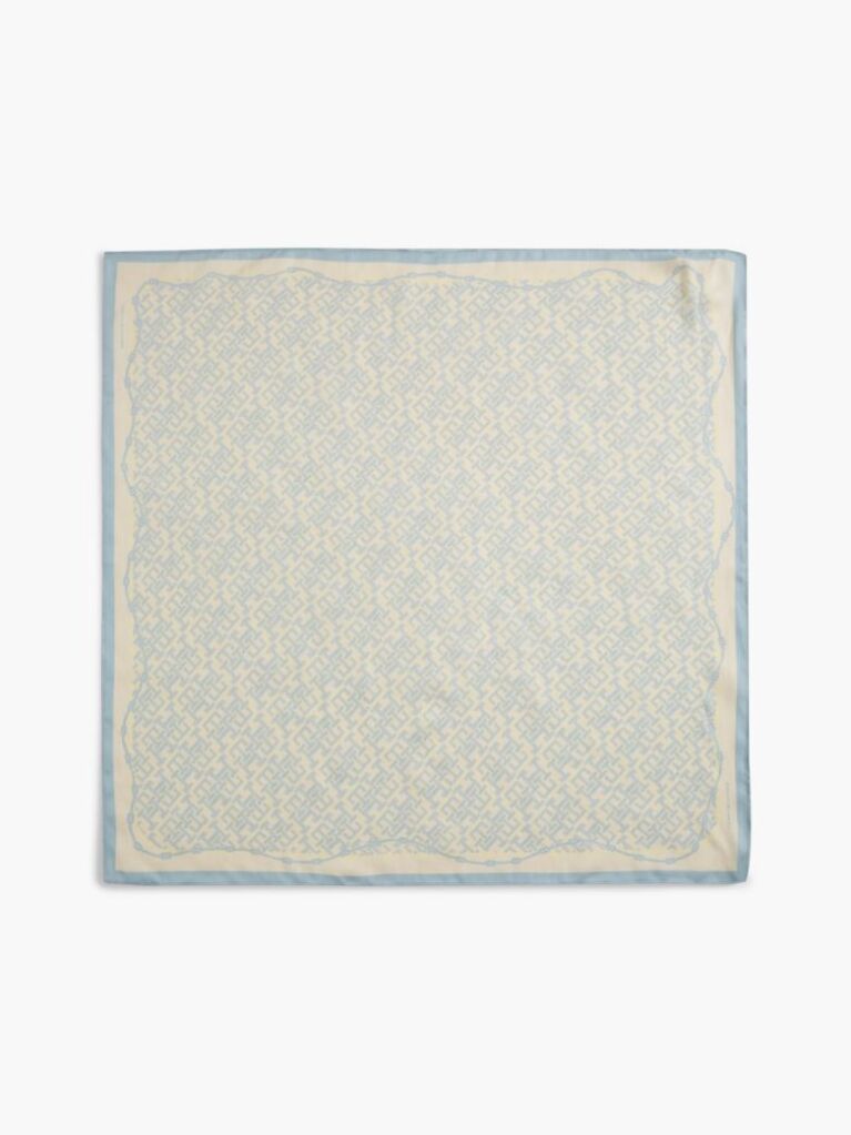 Blue TH Monogram Pure Silk Square  Women