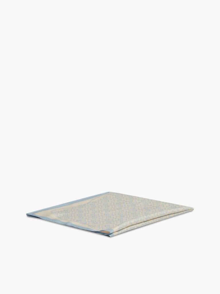 Blue TH Monogram Pure Silk Square  Women