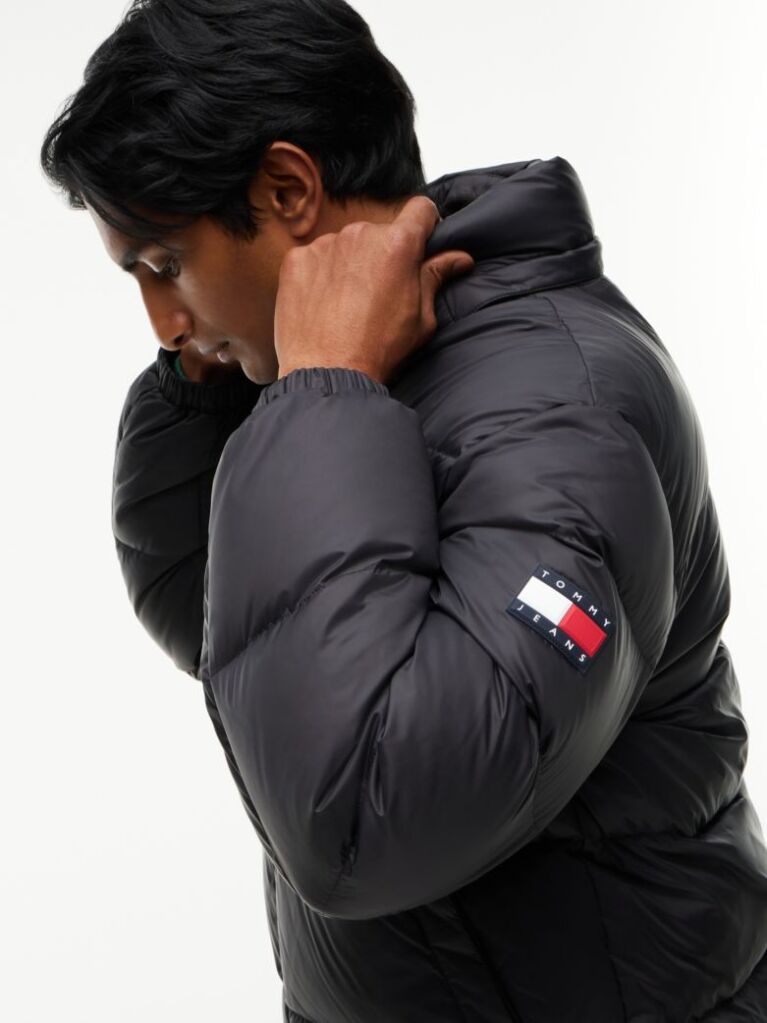 Black Water Repellent Down Jacket  Men