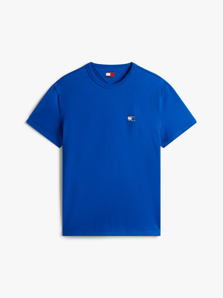 Blue Tommy Badge Crew Neck T-Shirt  Men