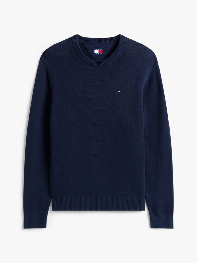Blue Crew Neck Slim Jumper  Men