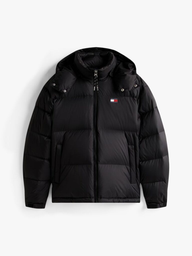 Black Water Repellent Ripstop Alaska Puffer Jacket  Men