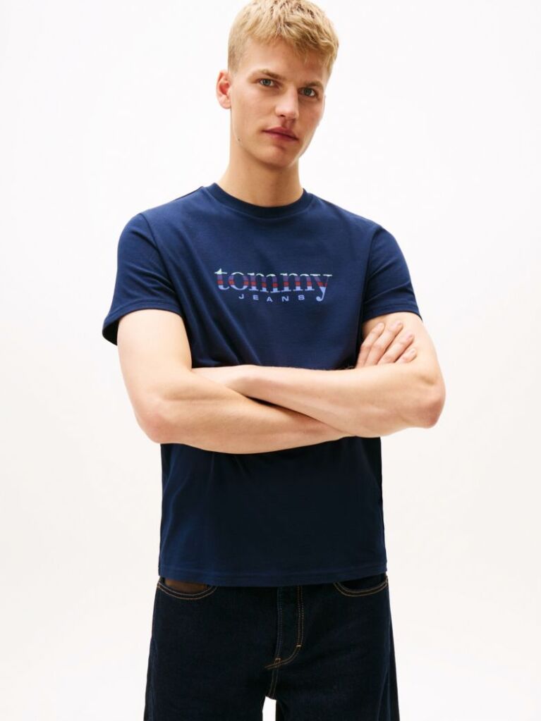 Blue Logo Jersey Slim T-Shirt  Men